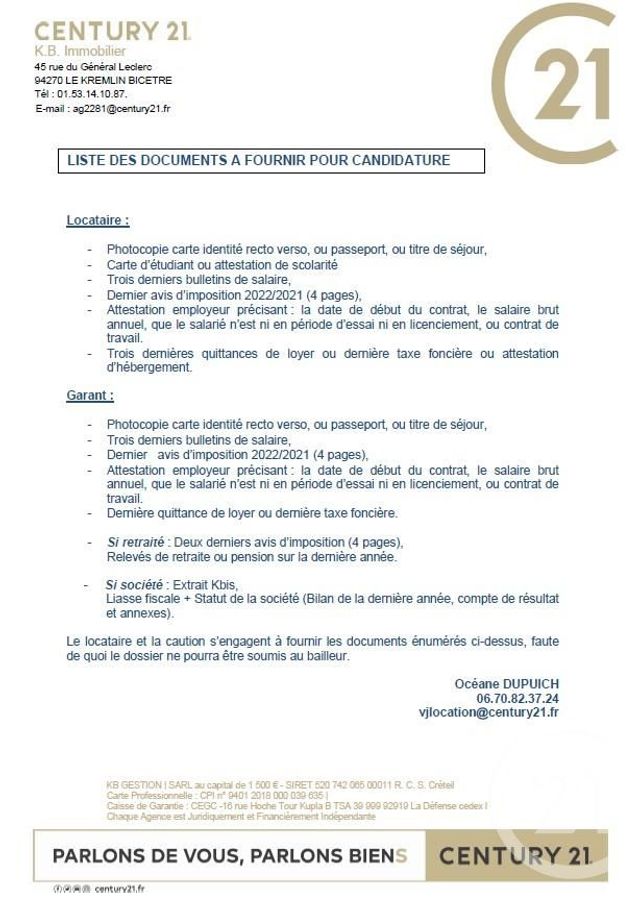 maison à louer - 4 pièces - 72.8 m2 - VILLEJUIF - 94 - ILE-DE-FRANCE - Century 21 K.B. Immobilier