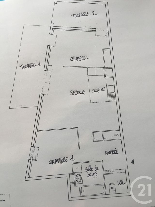 Appartement F3 à louer - 3 pièces - 61.1 m2 - VILLEJUIF - 94 - ILE-DE-FRANCE - Century 21 K.B. Immobilier