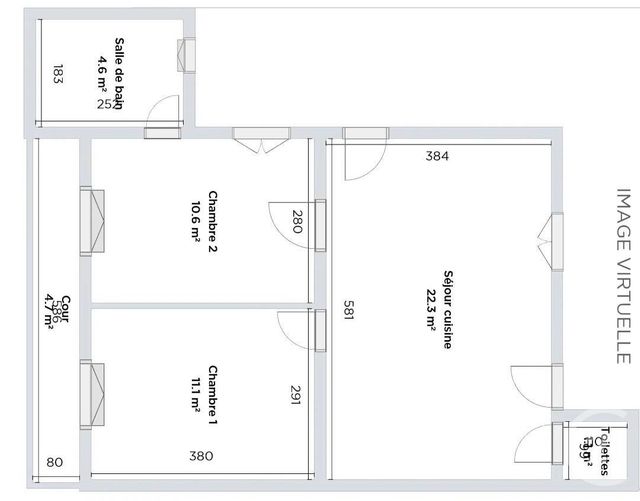 maison à vendre - 3 pièces - 48.0 m2 - VILLEJUIF - 94 - ILE-DE-FRANCE - Century 21 K.B. Immobilier